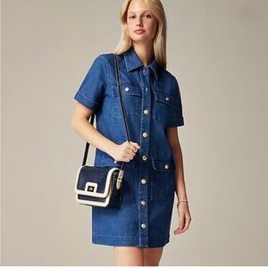 J Crew Utility Pocket Dress in Denim Cotton Size 8